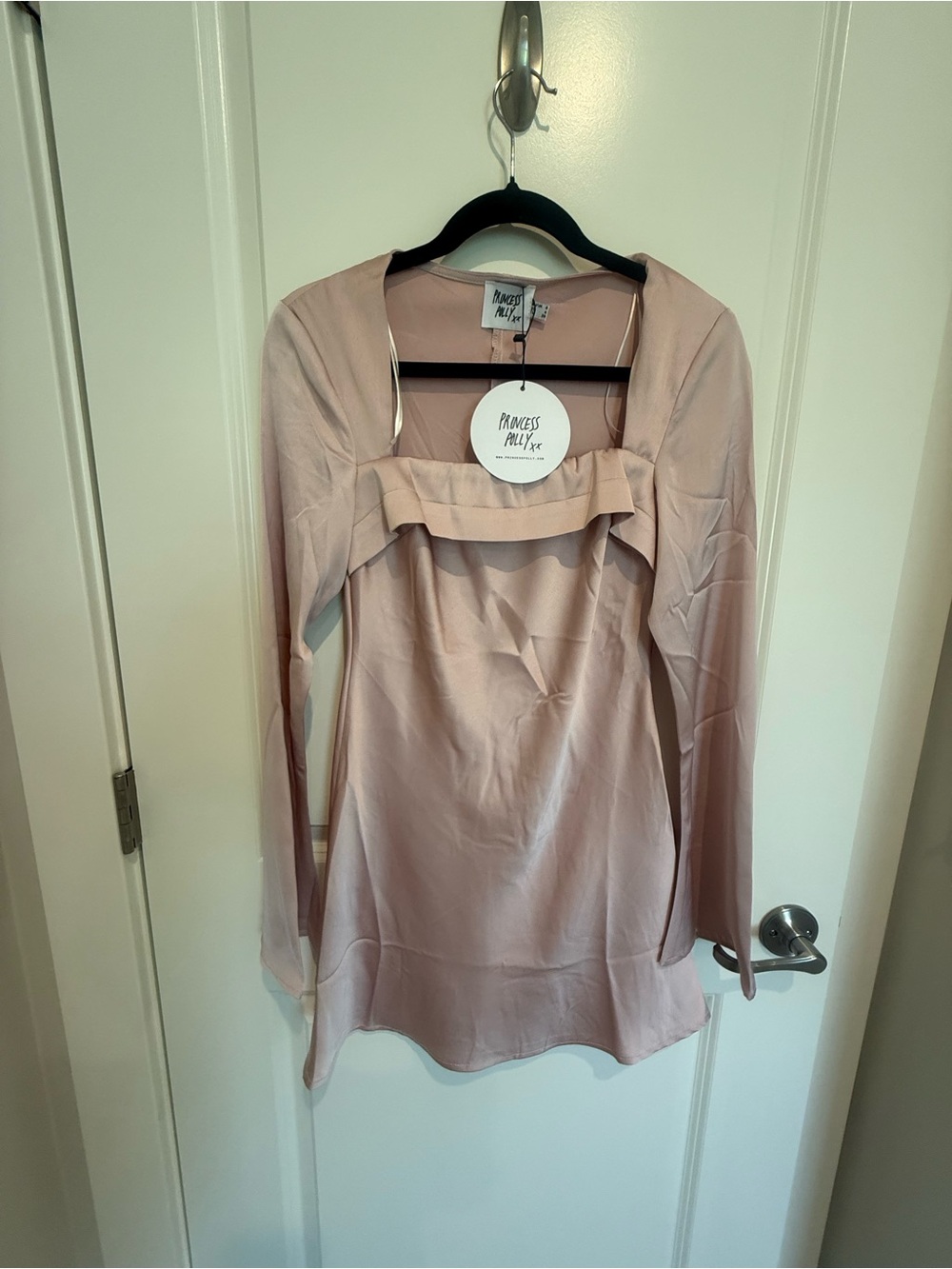 Princess Polly Blush Pink Long Sleeve Mini Dress